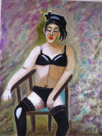 Painting маслом "Отдых натурщицы"