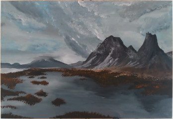 Painting акрилом Горый v.2 (Исландия)
