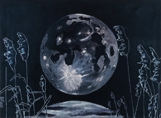 Painting акрилом У каждого своё полнолуние