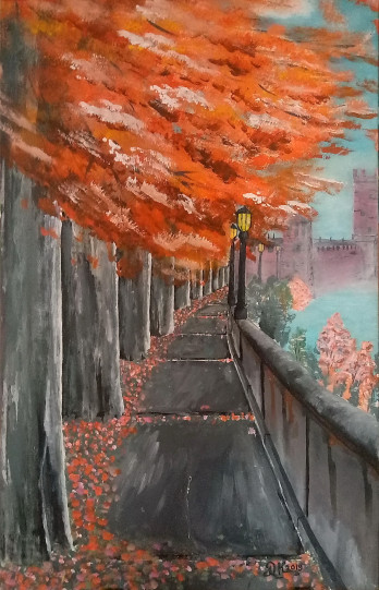 Painting акрилом Вариации на тему осени 2