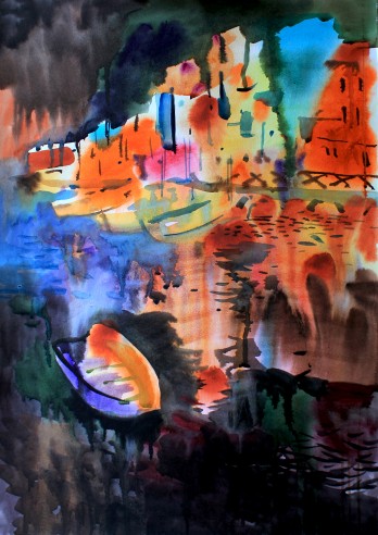 Painting акварелью Нічний Турунч