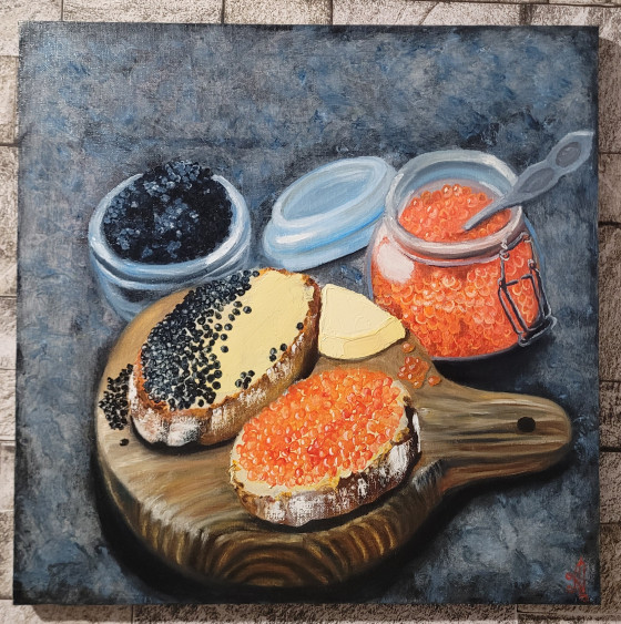 Painting маслом Картина маслом Ікра