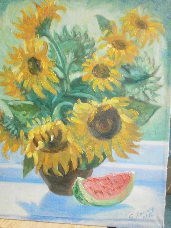 Painting маслом Соняшники