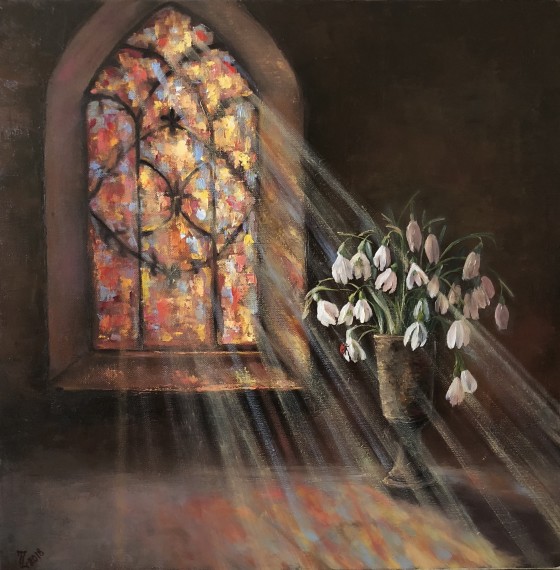 Painting маслом В лучах солнца