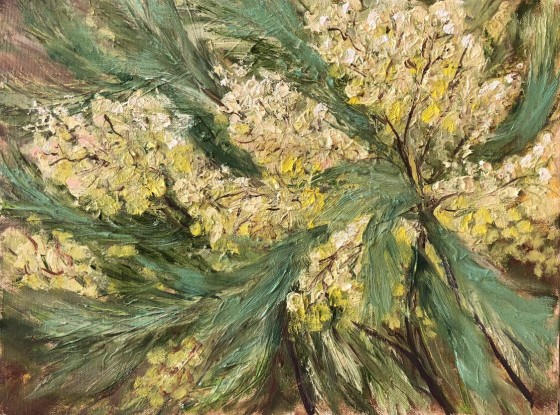 Painting маслом Зеленый ветер