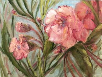 Painting маслом Олеандр