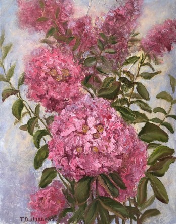Painting маслом Розовые цветы