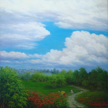 Painting маслом Радостный день