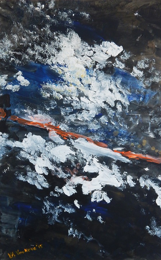 Painting акрилом Перед грозой