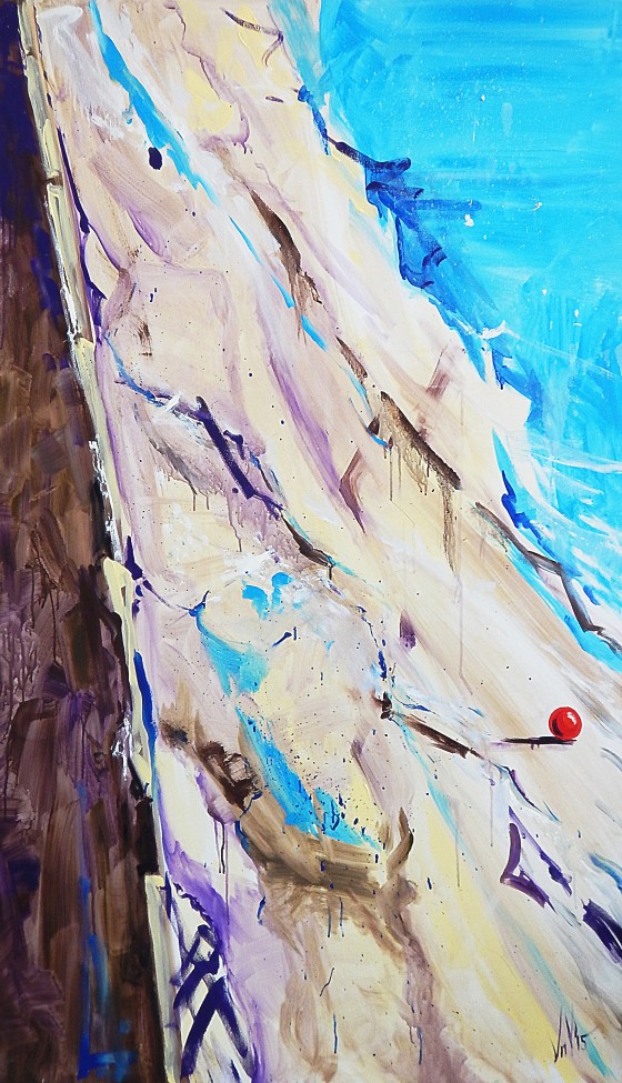 Painting акрилом Красный шар