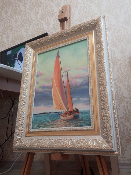Painting маслом "Под парусом"