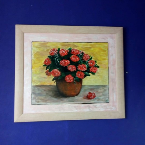 Painting акрилом розы