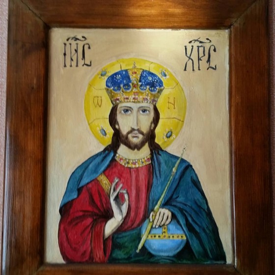 Painting маслом Иисус Благословляющий.Икона.