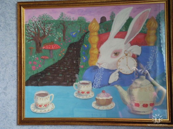 Painting гуашью Время пить чай