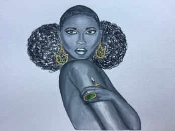 Painting гуашью Изумруд 