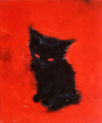 Painting маслом Сонный котеночек