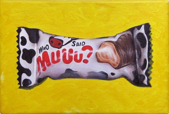 Painting маслом Конфетка Кто сказал Му