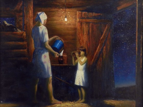 Painting маслом Молоко