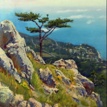 Painting маслом Горная сосна