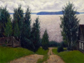 Painting маслом Улочка в Валдае