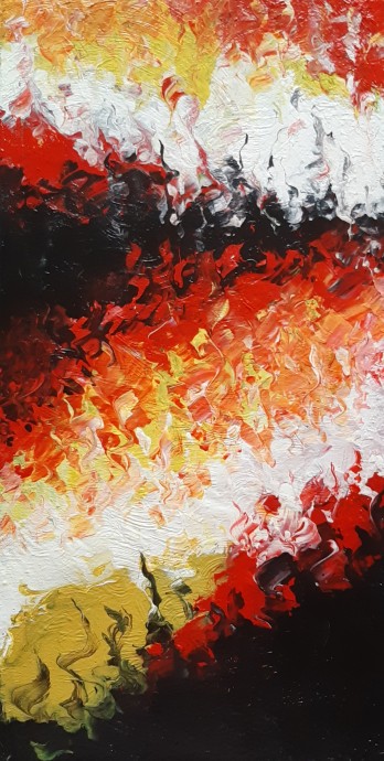 Painting акрилом Пламя