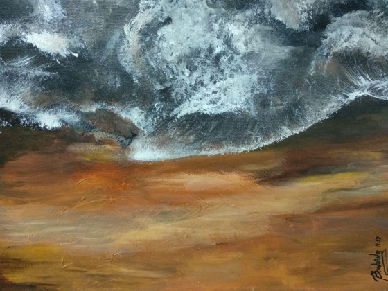 Painting акрилом Океан сегодня такой