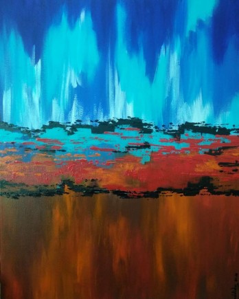 Painting акрилом Бегущий по лезвию