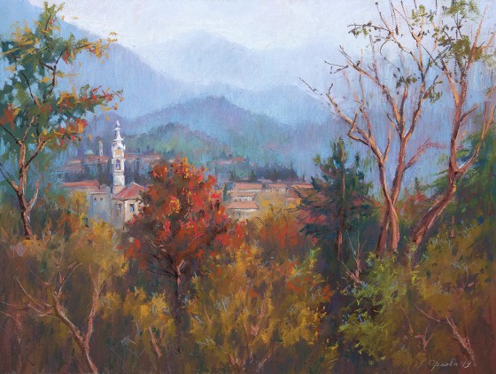 Painting пастелью Бергамо. Октябрь.