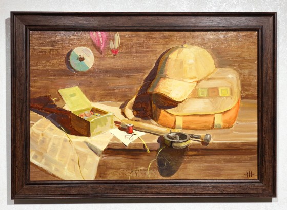 Painting маслом fly fishing