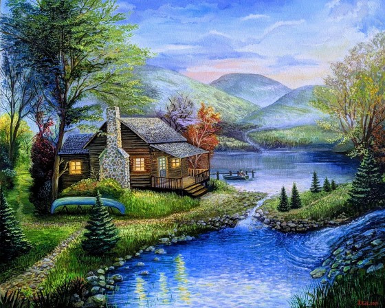 Painting маслом Природный рай