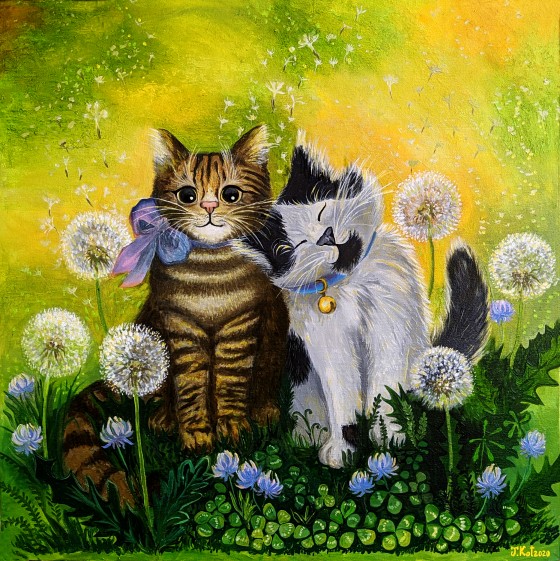 Painting маслом Подружка Монти