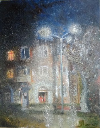 Painting маслом Вечерняя площадь