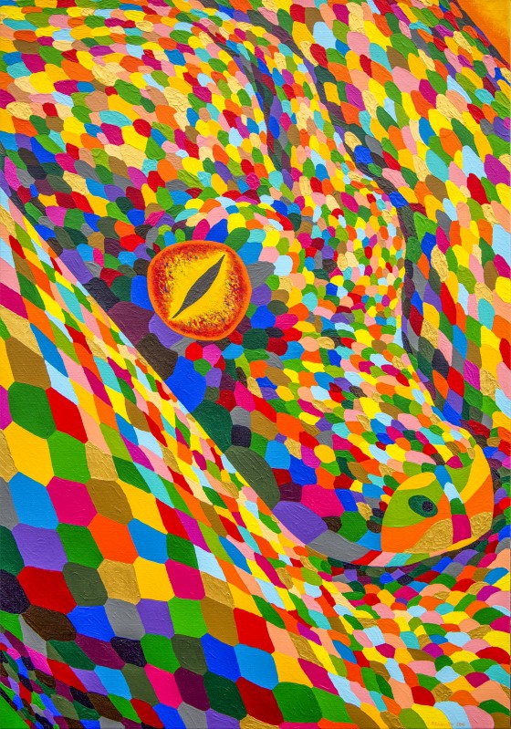 Painting акрилом Огненная змея
