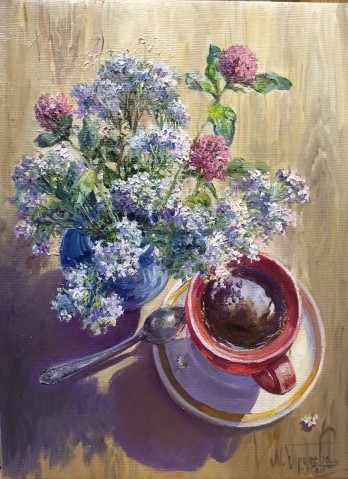 Painting маслом  "Еще одно весеннее утро"