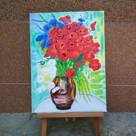 Painting акрилом Букет полевых цветов