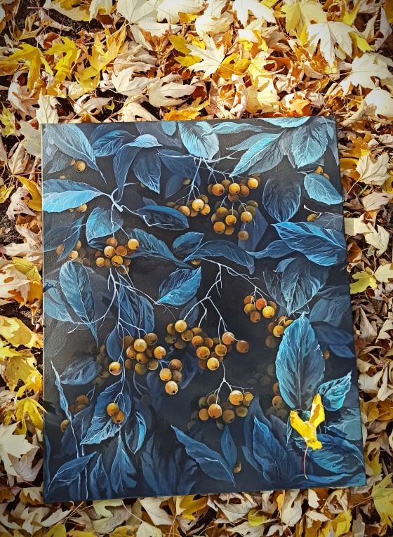 Painting акрилом Облепиха