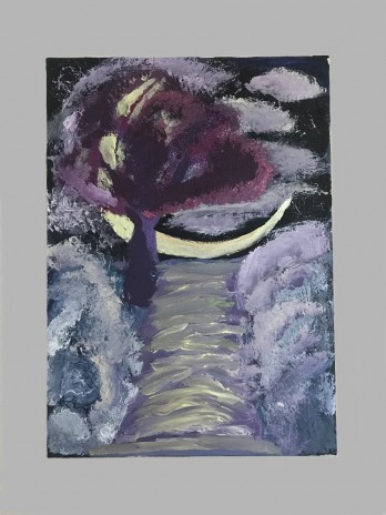 Painting акрилом Лунная ночь