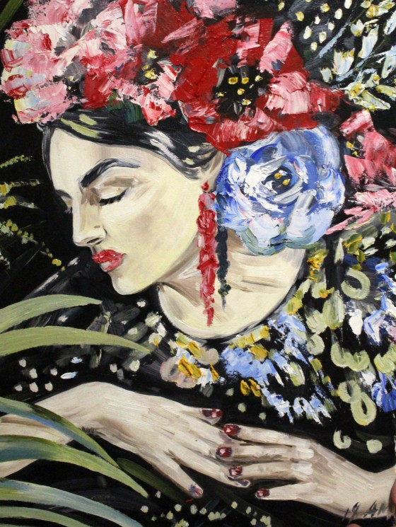 Painting маслом Красные маки