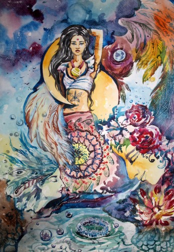Painting акварелью Фэнтези