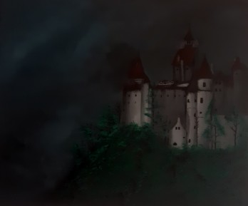 Painting акрилом "Замок Бран"