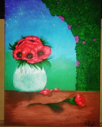 Painting акрилом "Маки"