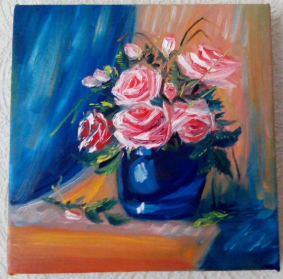 Painting маслом Розы