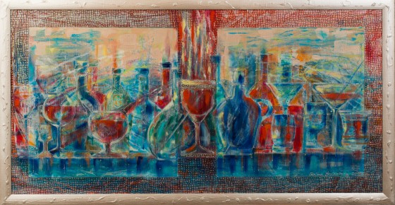 Painting маслом Парижская синяя и венецианская красная