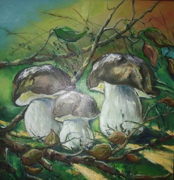 Painting маслом Грибы