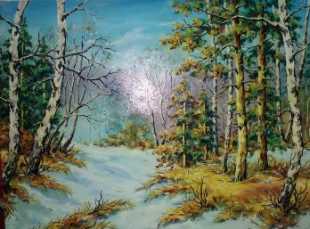 Painting маслом Зима