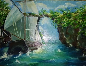 Painting маслом Корабль