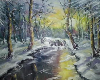 Painting маслом Зима