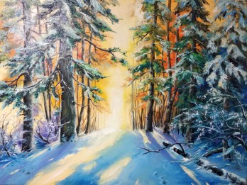 Painting маслом Зима