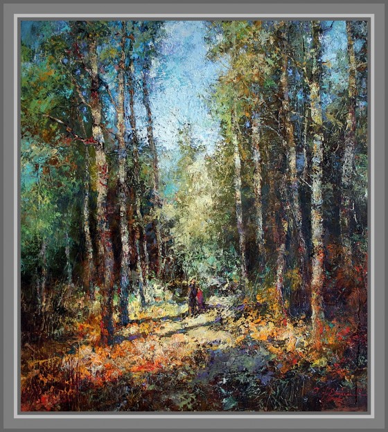 Painting маслом Август.(Бунинская аллея)