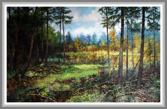 Painting маслом Там,где вечно дремлет сказка...